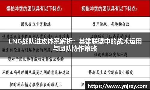 LNG战队进攻体系解析：英雄联盟中的战术运用与团队协作策略